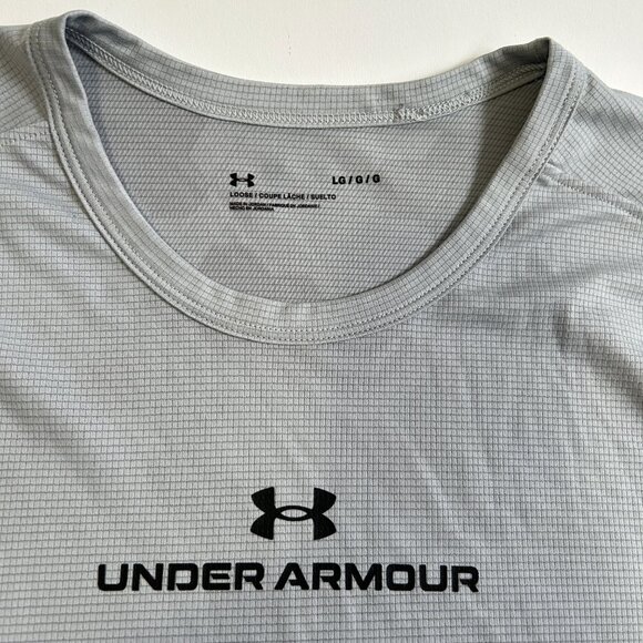 Under Armour Mens Large L Gray loose fit coolswitch short sleeve T-shirt - Picture 2 of 11